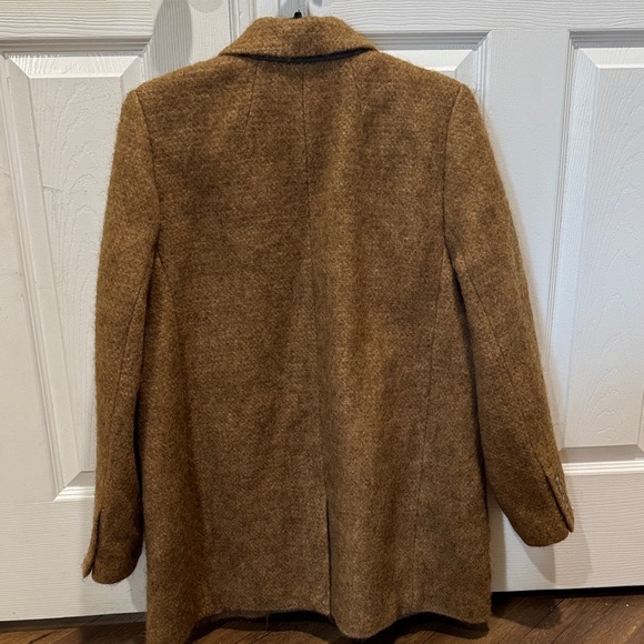 Madewell Boucle Wool Blazer Suit Brown Tan Pea Coat - Picture 2 of 7